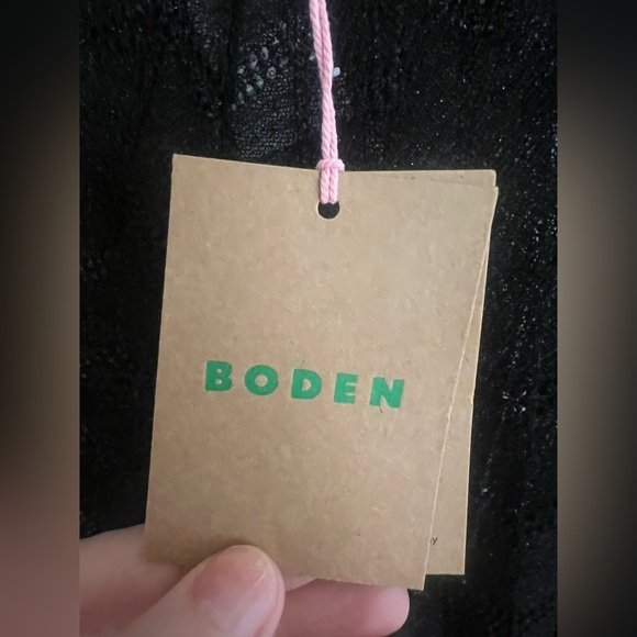 Boden Black Knit Sheer Resort Pants NWT Size 10 Beach Cover Up Wide Leg - Picture 6 of 12